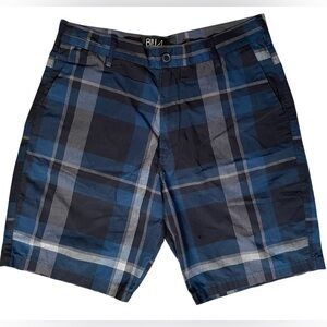 Men’s BILLABONG GOLF / BOARD SHORTS size 34 blue plaid